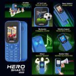 Lava Hero Shakti 2025 Dual Sim Keypad Mobile Phone (with Vibration Alert) | 1.8" Display | Super Saving Battery Mode | Stylish Design | Number Talker | (Dark Blue)