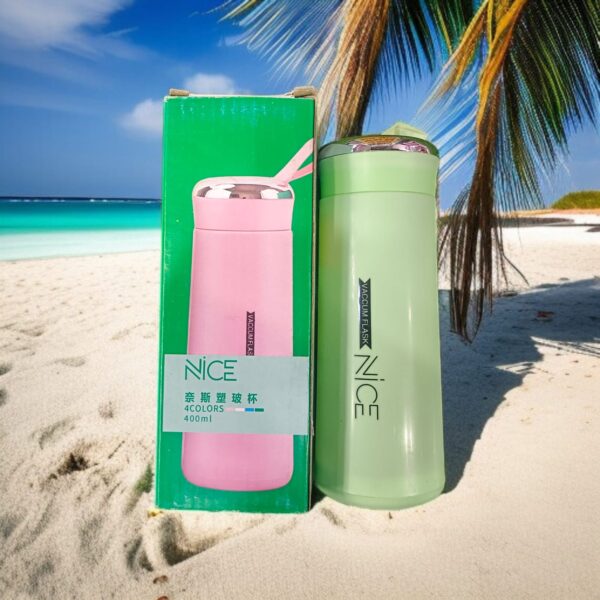 Levonte Nice Water Bottle 400 ml Bottle ( pack of 2 bottles ) color : green