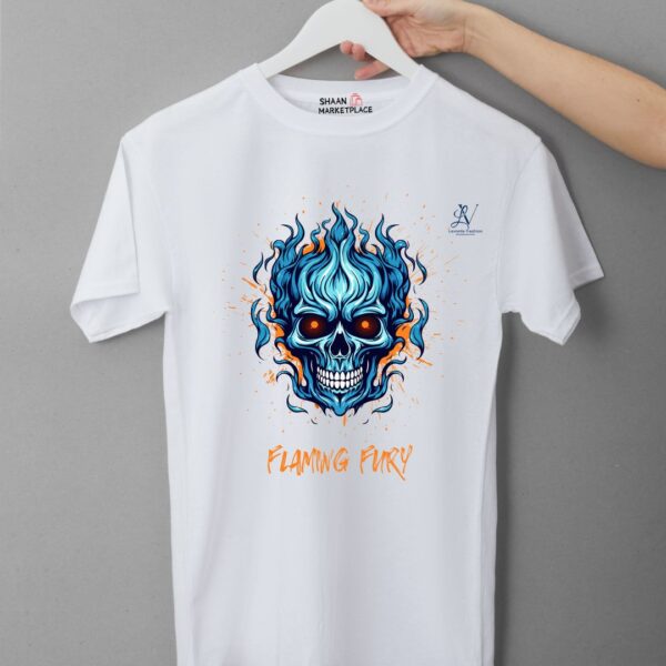 Levonte Minimalist White T-Shirt, M Size, Printed Design