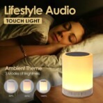 Portable Touch Lamp with Bluetooth Speaker, Colour Changing Light Effects, Long Battery Life