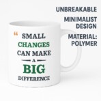 Motivational Quote Ceramic Coffee Mug, 350ml, White