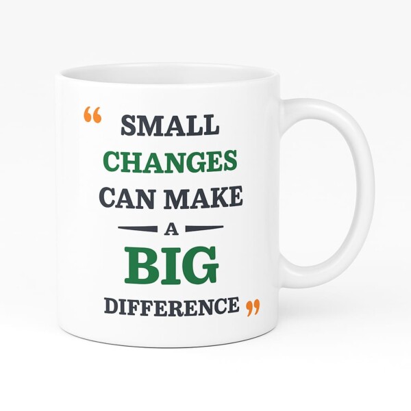 Motivational Quote Ceramic Coffee Mug, 350ml, White