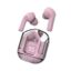 MEXO UltraPods Max TWS Earbuds Pro Bluetooth | Transparent Design | Fast Charging | 13mm HD Bass Drivers | Built-in Mic | Running, Outdoors, Music Sound (Pink)